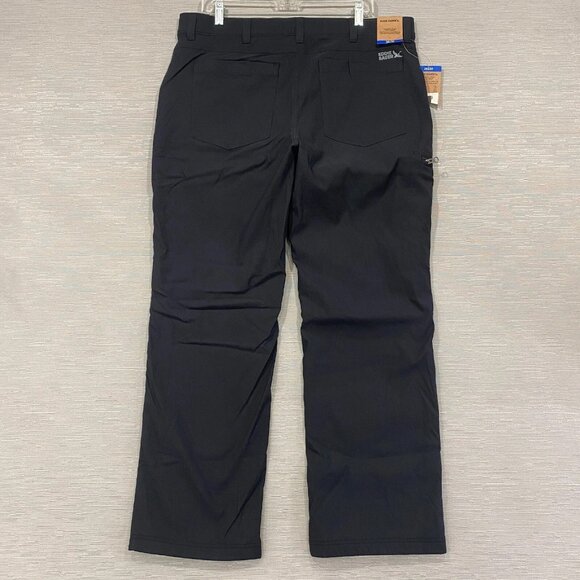 Eddie Bauer Fleece Lined Tech Pants Mens 36 x 30 Black Water Repellent Insulated - Picture 4 of 12